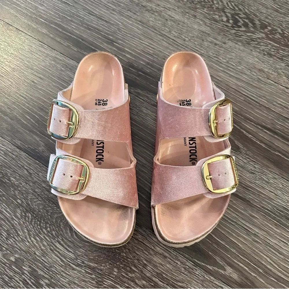 Birkenstock Arizona Big Buckle Velvet Light Rose